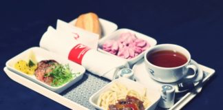 menu food airline Russia flights from St.Petersburg