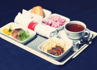 menu food airline Russia flights from St.Petersburg