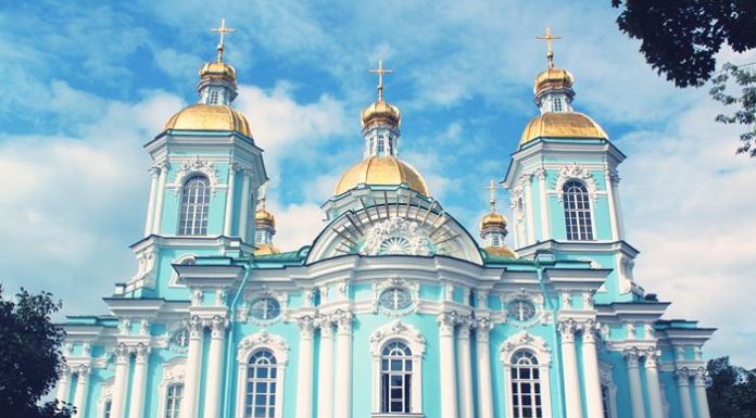 Orthodox church in Saint Petersburg Russia